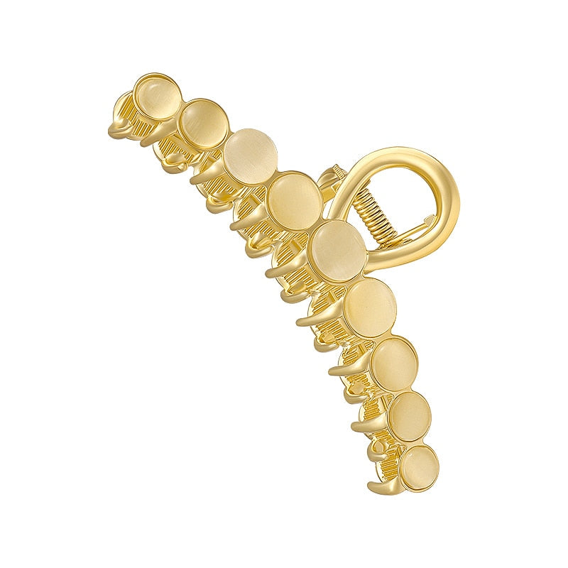 2022 New Elegant Opals Grip Back Of The Head Fixed Hair Shark Clip Headdress Girls Fashion Hairpin Accessories For Womans Clip